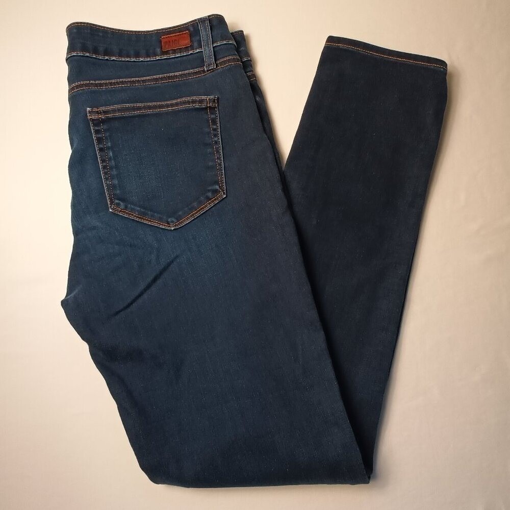 PAIGE Womens Skyline Skinny Mid Rise Dark Wash Denim Jeans Size 12/31 Stretch